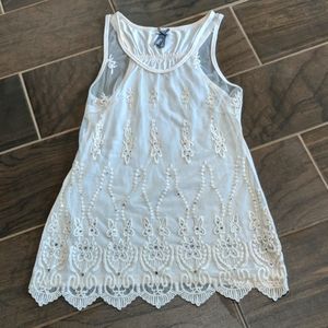 Vanity lace tank top